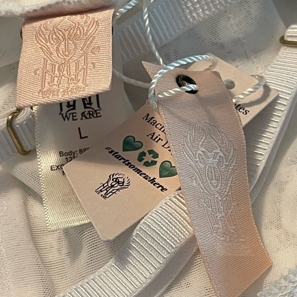 We are HAH x Free People Smarty Pants Bodysuit White Size XS NWT - Picture 9 of 9